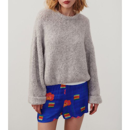 Pull col rond manches longues zolly American Vintage gris chine La Redoute