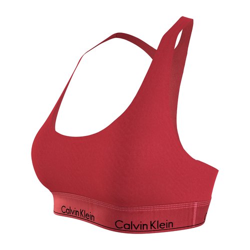 Modern cotton holiday bralette intense red Calvin Klein Underwear La Redoute
