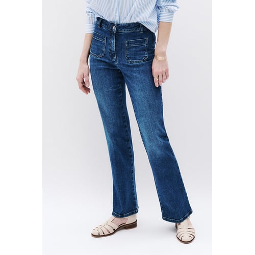 Pantalon Droit Femme Caroll - Taille 38 (FR), Couleur Bleu Gris - Occasion Très Bon état