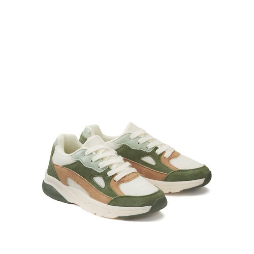 Sneakers con lacci verde La Redoute Collections La Redoute