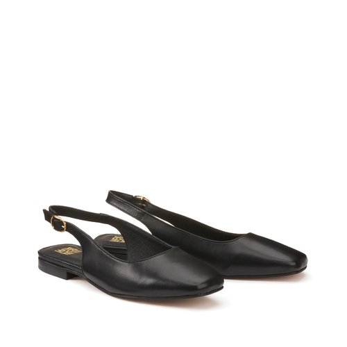 Leather Slingback Ballet Flats