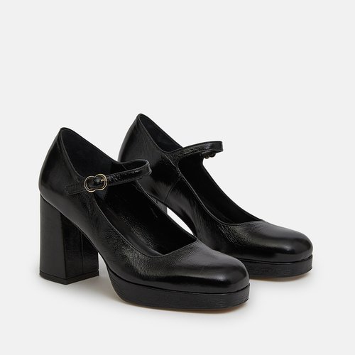Escarpins babies en cuir galane noir Maison Minelli La Redoute