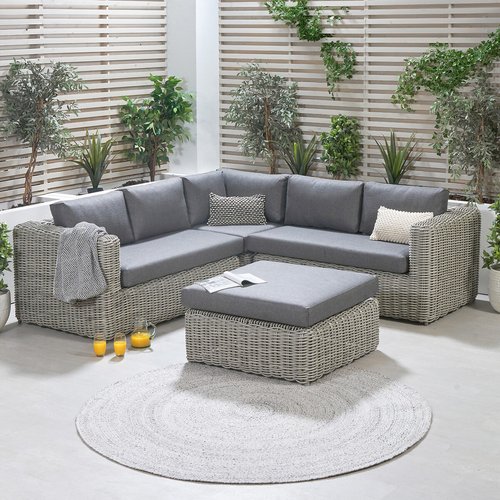 Tuscany 6 seater garden corner sofa set grey So home La Redoute