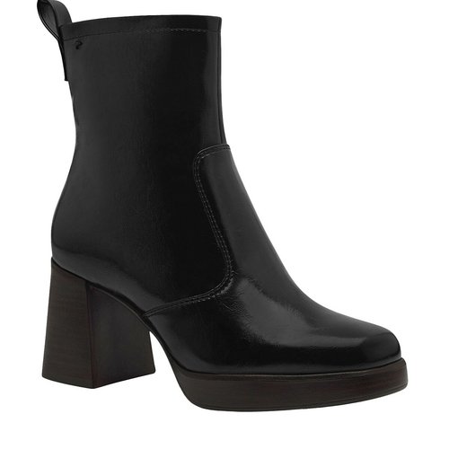 Bottines a talons bout carre noir Tamaris La Redoute
