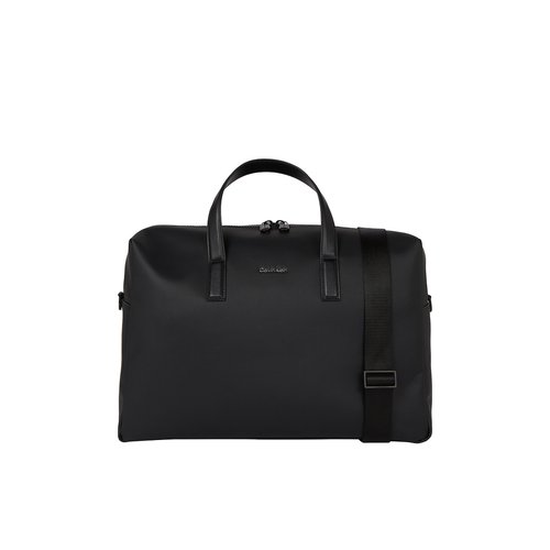 Weekendtas in pique must zwart Calvin Klein Jeans La Redoute