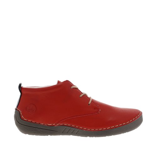 Bottines rouges plates discount