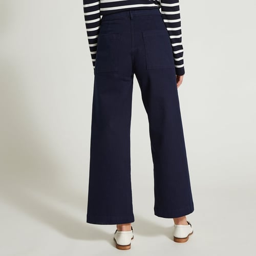 Pantalon Cargo Femme MONOPRIX Bleu - Taille 40 - Coton élasthanne - Occasion Très Bon état