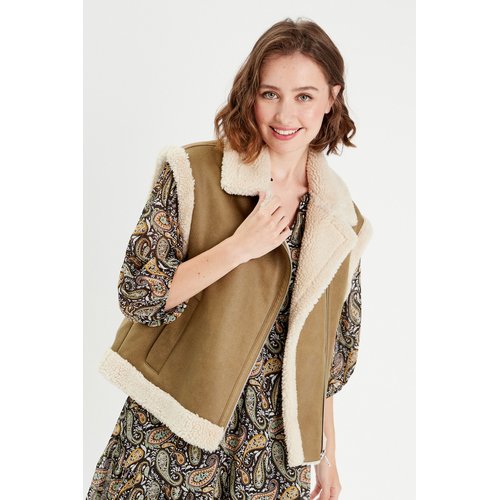 Blouson sans manches zippe