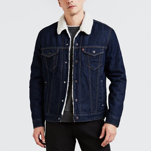 Veste en jean Trucker sherpa