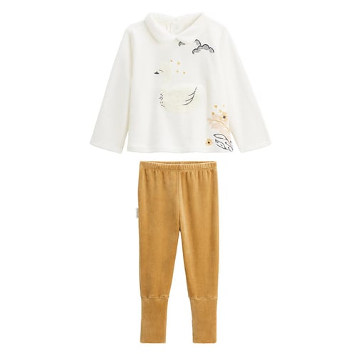 Petit Béguin - Pyjama Bébé 2 Pièces En Velours Doux Bichette, Ultra Confortable Et Mignon Pour L'Hiver