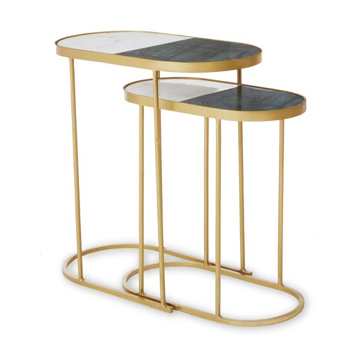 Gold marble nest of tables 2025