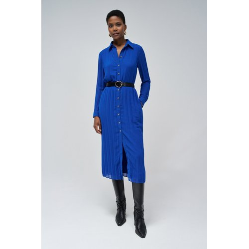 Robe plissee avec ceinture bleu Salsa Jeans La Redoute