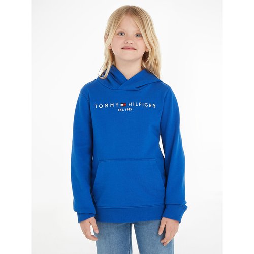 Embroidered logo cotton hoodie blue Tommy Hilfiger La Redoute
