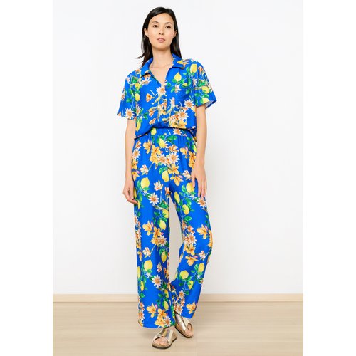 Pantalon fluide imprimé tropical shop