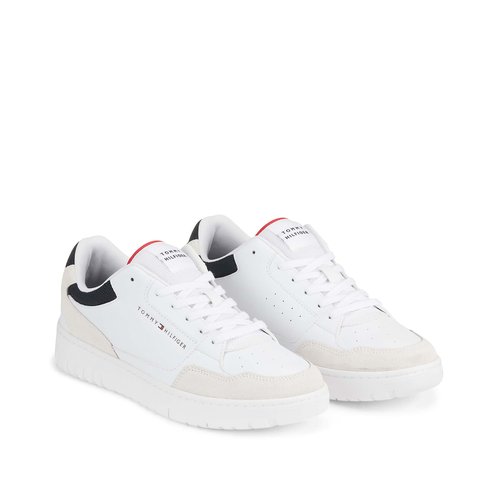 Core leather trainers white Tommy Hilfiger La Redoute
