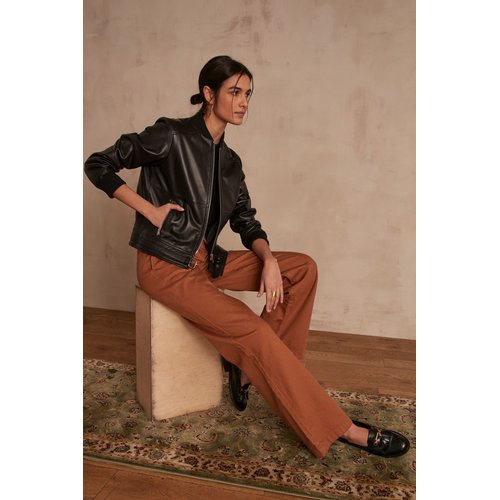 Blouson en cuir nicky noir Maison 123 La Redoute