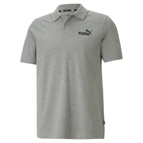Polo manches courtes en maille Puma gris chine La Redoute