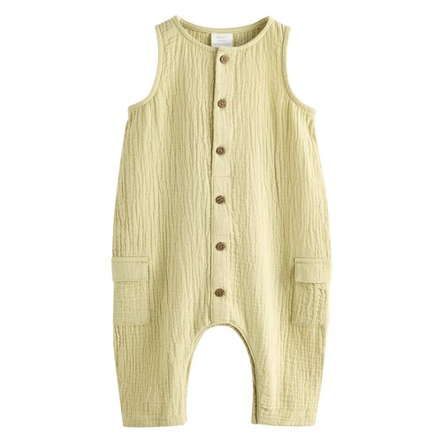 Barboteuse bebe tissee coupe classique vert Next La Redoute