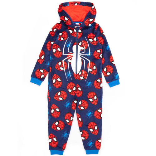 Grenouillère Spiderman En Polaire Pour Enfant 2-10 Ans - Douce Et Chaude - Fermeture éclair Devant - 12