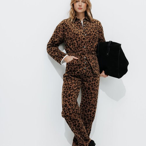 Combinaison en velours leopard Promod La Redoute