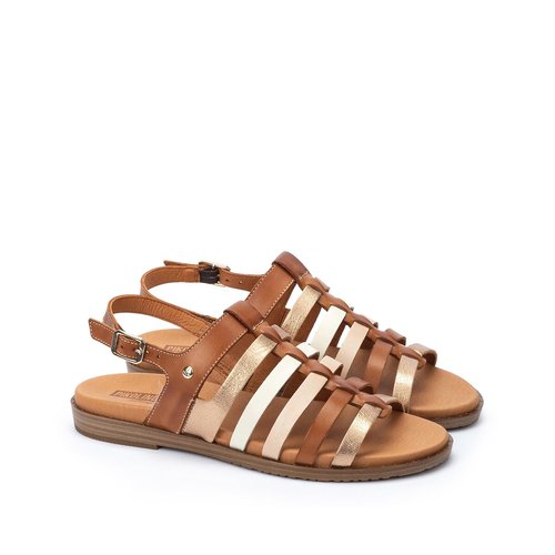 Formentera leather flat sandals cognac Pikolinos La Redoute