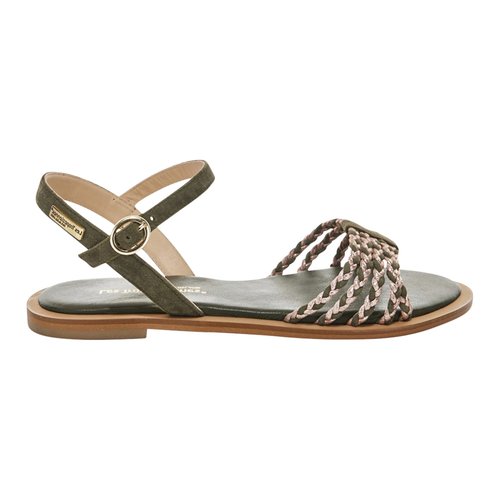 Sandales cuir lanou kaki or Les Tropeziennes Par M Belarbi La Redoute