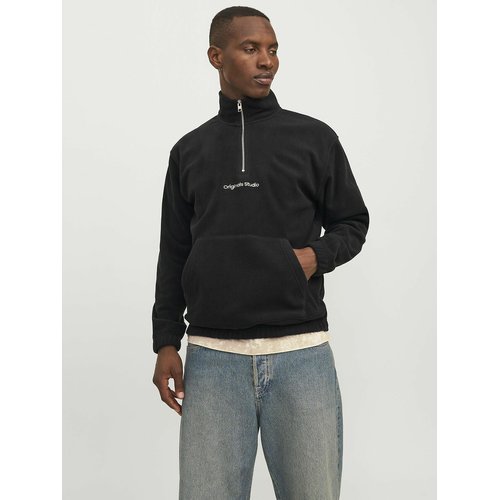Half zip sweatshirt in loose fit, black, Jack & Jones | La Redoute