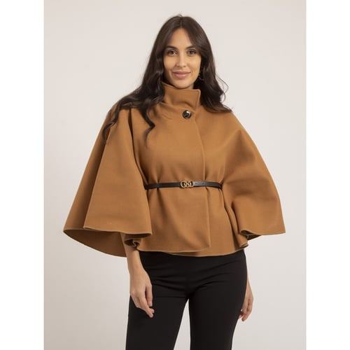 Cape-Veste Beige Avec Ceinture | Taille Unique | Style Poncho | Neuf Avec Étiquettes + Cadeau 🎁