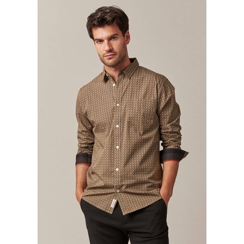Chemise en coton stretch pour homme avec motif graphique KAIN