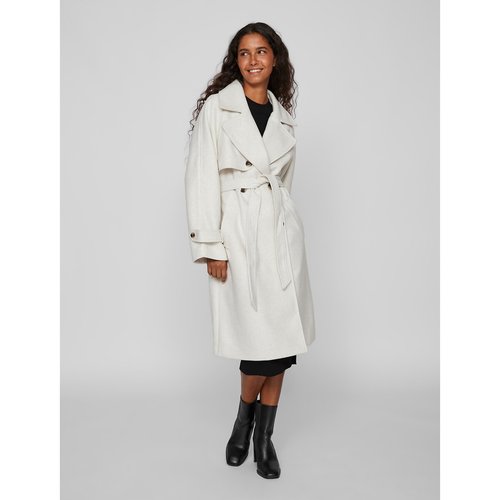 Belted coat white Vila La Redoute