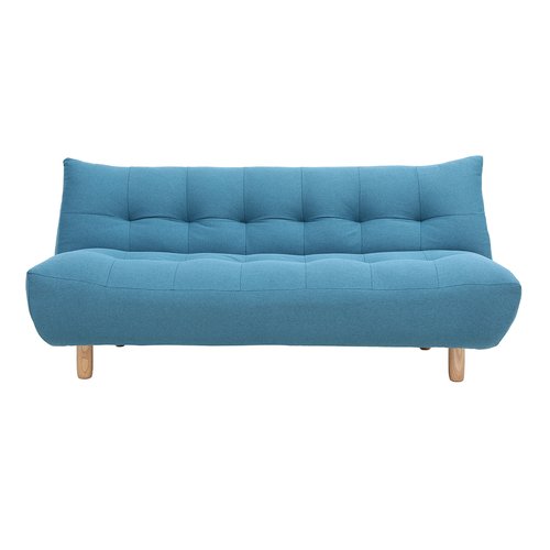 Canapé Convertible Scandinave Miliboo SENSO – 3 Places, Vert Lagon, Tissu Synthétique
