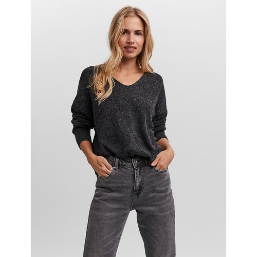 Pull en fine maille col v ecru Vero Moda La Redoute