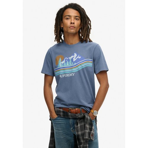 Printed t shirt sky blue Superdry La Redoute