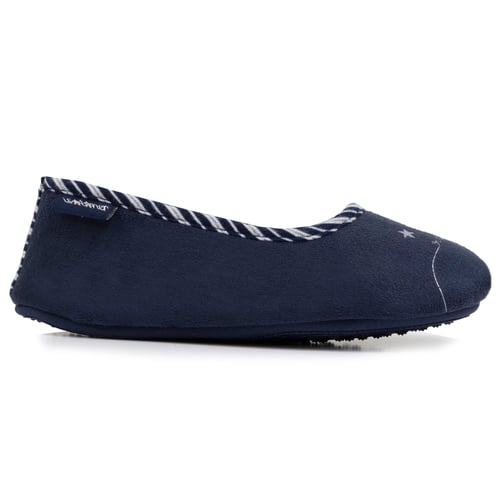 Chaussons Ballerines Isotoner Pour Femme – Semelle Mémoire De Forme – Velours Doux – Lavable Machine – Confort Absolu