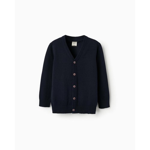 Gilet col en v avec coudieres essentials line bleu fonce Zippy La Redoute