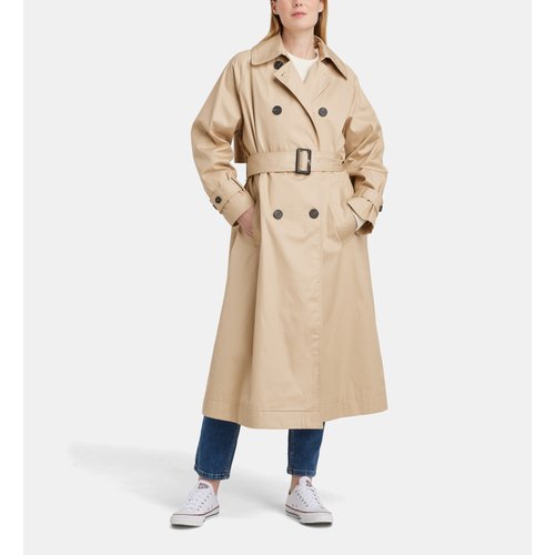 Trench long marius oversize femme coton biologique beige Galeries Lafayette La Redoute