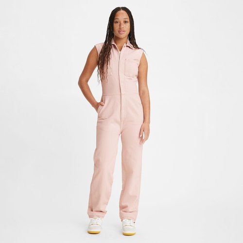 Combinaison longue col chemise sans manches Levi S Wellthread rose La Redoute