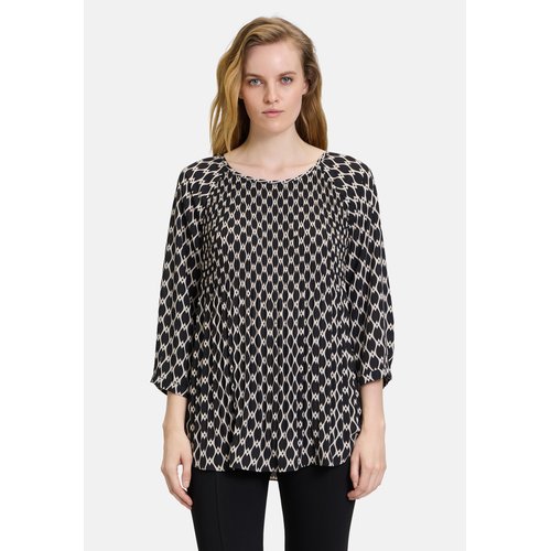 Tunique a plis noir beige Betty Barclay La Redoute
