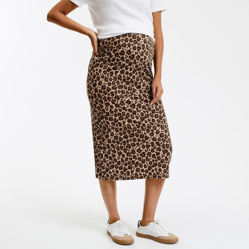 Falda de embarazo de punto motivo animal estampado de leopardo La Redoute Collections La Redoute