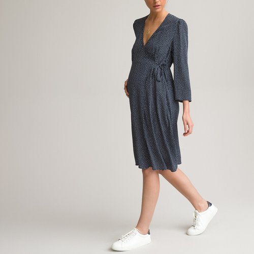 Robe de grossesse imprime a pois courte imprime La Redoute Collections La Redoute