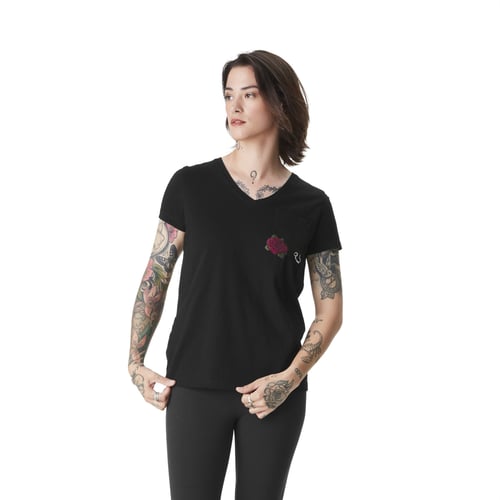 T-Shirt Noir Dentelle Manches Courtes - Style Rock Gothique, Taille 38/40, Neuf
