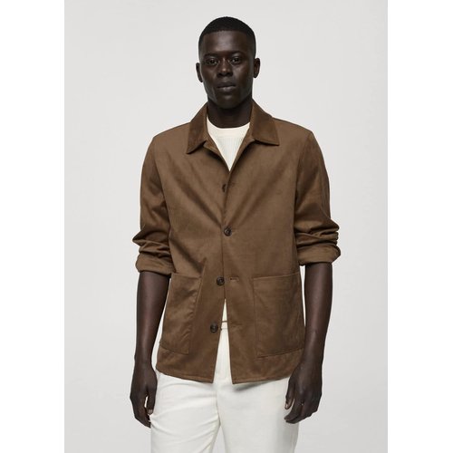 Surchemise imitation daim poches marron moyen Mango Man La Redoute