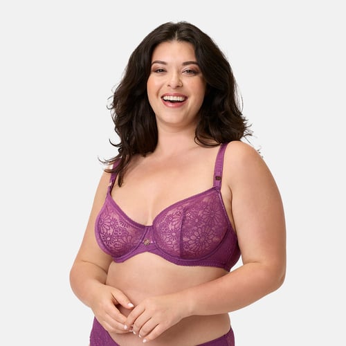 Soutien-gorge D'allaitement Mimi Holliday En Soie - Violet 34E - Sans Armatures
