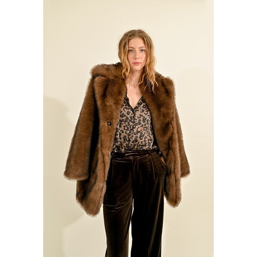 Manteau imitation fourrure hot sale