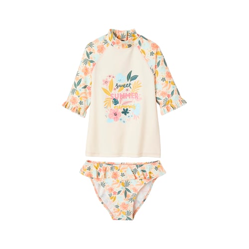 VERTBAUDET Ensemble Bain Fille T-Shirt Anti-UV + Culotte - Protection Solaire Enfant