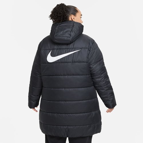 Parka longue zippee a capuche noir Nike La Redoute