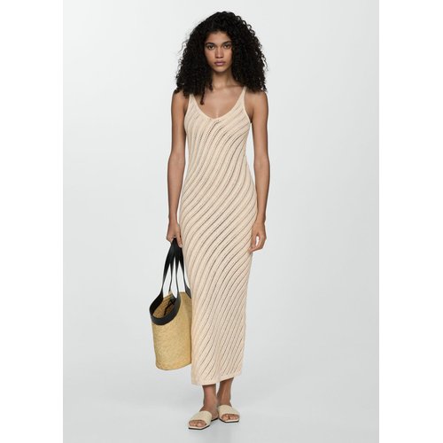 Robe maille crochet or Mango La Redoute