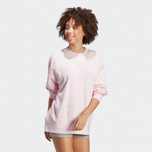 Cotton Oversized Sweatshirt with Crew Neck
