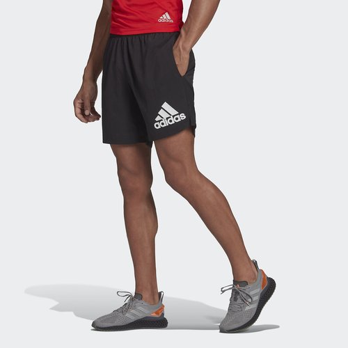 Short de sport gros logo run it noir Adidas Performance La Redoute