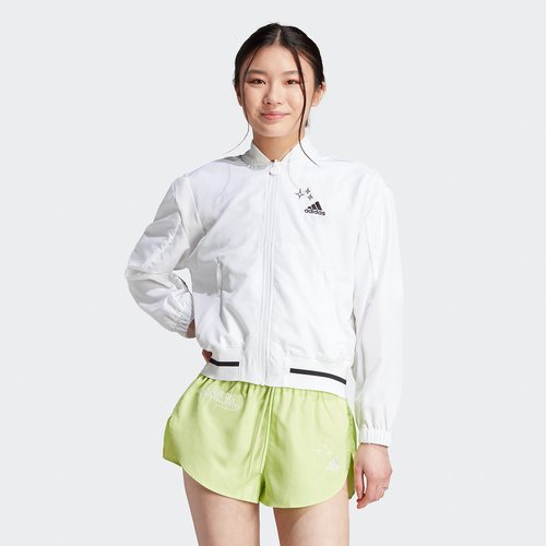 Giacca anti vento brand love bianco Adidas Sportswear La Redoute